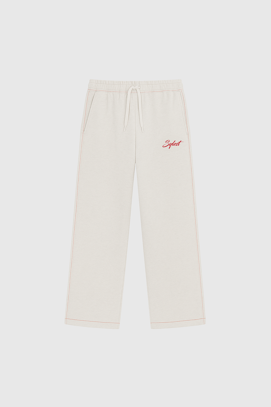 Red Contrast Stiched Jogger