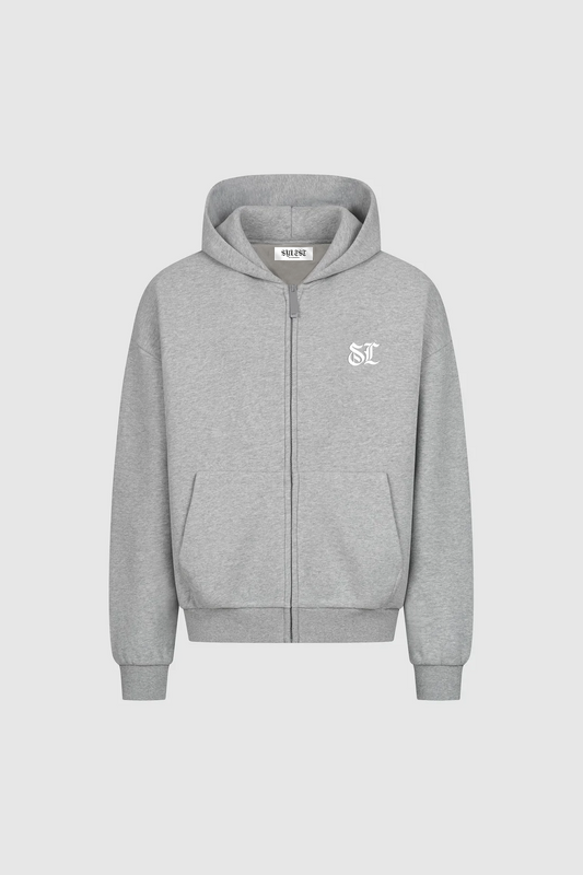 Grey Zipper