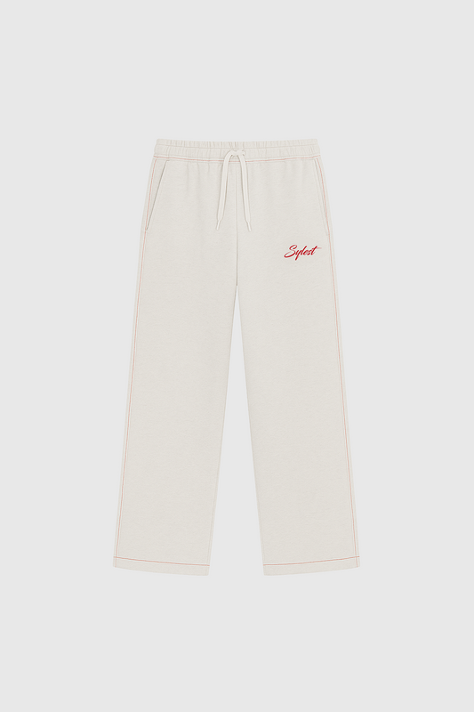 Red Contrast Stiched Jogger